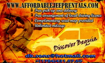 Affordable Jeep Rentals Bequia